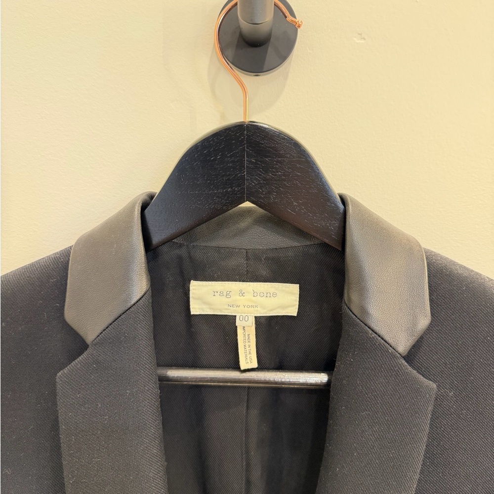 Rag & Bone Black Women's Suit Jacket - Picture 3 of 4